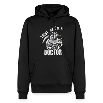 Creepy Doctor Plague Horror Scary Halloween - Männer Premium Bio Hoodie - Schwarz - Vorne - Nico (187cm)