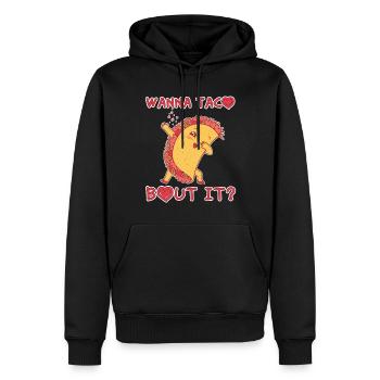Talk About It Cute Kawaii Heart Dab Dabbing Taco - Männer Premium Bio Hoodie - Schwarz - Vorne - Nico (187cm)