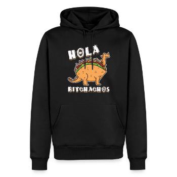 Cute Hello Kawaii Dinosaur Animal Taco - Männer Premium Bio Hoodie - Schwarz - Vorne - Nico (187cm)