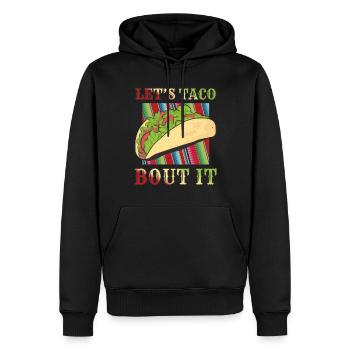 Talk About Retro Vintage Mexican Food Taco - Männer Premium Bio Hoodie - Schwarz - Vorne - Nico (187cm)