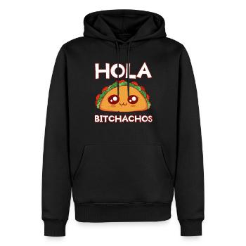 Hello Cute Kawaii Face Anime Vibes Taco - Männer Premium Bio Hoodie - Schwarz - Vorne - Nico (187cm)