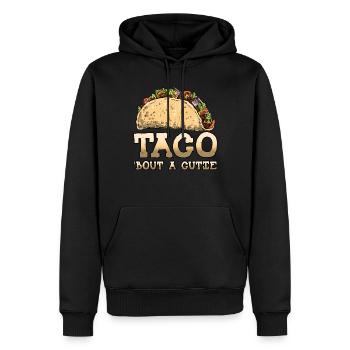 Talk Cute Cuisine Vintage Mexican Food Mexico Taco - Männer Premium Bio Hoodie - Schwarz - Vorne - Nico (187cm)