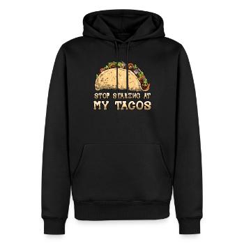 Vintage Mexican Food Mexico Staring At Taco - Männer Premium Bio Hoodie - Schwarz - Vorne - Nico (187cm)