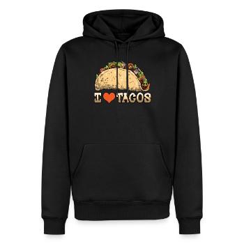 Love Taco Cuisine Vintage Mexican Food Mexico Taco - Männer Premium Bio Hoodie - Schwarz - Vorne - Nico (187cm)