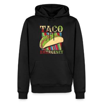 Retro Vintage Mexican Food Taco Emergency - Männer Premium Bio Hoodie - Schwarz - Vorne - Nico (187cm)