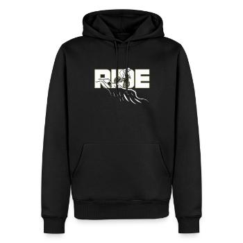 Mountainbike Downhill Fahrrad Radtour Biker - Männer Premium Bio Hoodie - Schwarz - Vorne - Nico (187cm)