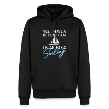 Régime de retraite De retraite Voile Pension Marin Capitaine Grand-père - Sweat à capuche Premium bio Homme - noir - Devant - Nico (187cm)