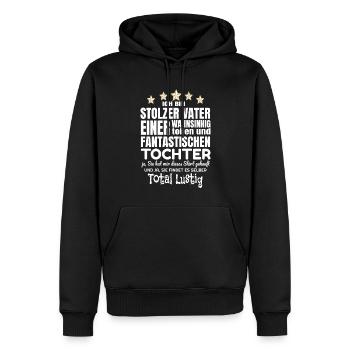 Stolzer Papa Und Vater Toller Verrückten Tochter - Männer Premium Bio Hoodie - Schwarz - Vorne - Nico (187cm)