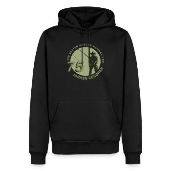 Geburtstag Angler 75 Jahre Echte Männer Angeln - Männer Premium Bio Hoodie - Schwarz - Vorne - Nico (187cm)
