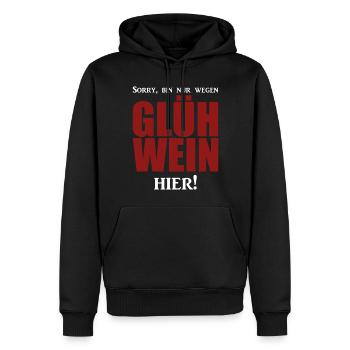 Glühwein - Spruch - Party - Männer Premium Bio Hoodie - Schwarz - Vorne - Nico (187cm)