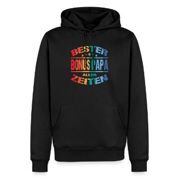 Stiefvater Bonuspapa Stolzer Stiefpapa - Männer Premium Bio Hoodie - Schwarz - Vorne - Nico (187cm)