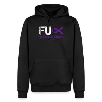November Purple Ribbon Pancreatic Cancer Awareness - Männer Premium Bio Hoodie - Schwarz - Vorne - Nico (187cm)