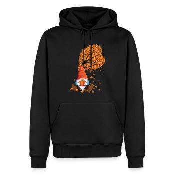 Gnomes de citrouille Automne Thanksgiving Saison Automne - Sweat à capuche Premium bio Homme - noir - Devant - Nico (187cm)