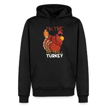 Rugby Dab Dabbing Turquie Fan de football Thanksgiving - Sweat à capuche Premium bio Homme - noir - Devant - Nico (187cm)