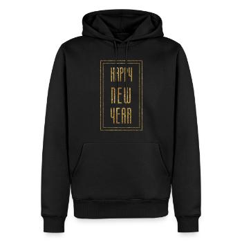 Happy Greetings New Year 2023 Hello 2023 New Year - Männer Premium Bio Hoodie - Schwarz - Vorne - Nico (187cm)