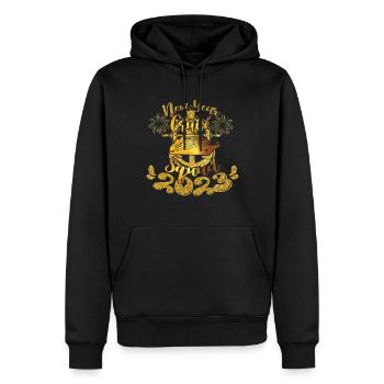 Happy New Year 2023 Hello 2023 New Year Cruise - Männer Premium Bio Hoodie - Schwarz - Vorne - Nico (187cm)
