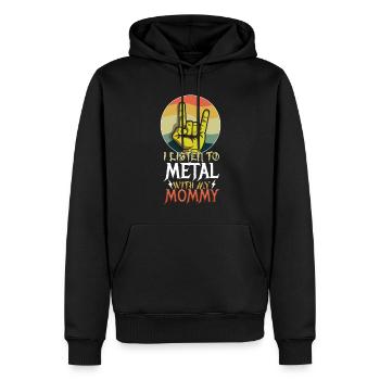 Metal With Mommy Metal Kid Music Lover Rocker - Männer Premium Bio Hoodie - Schwarz - Vorne - Nico (187cm)