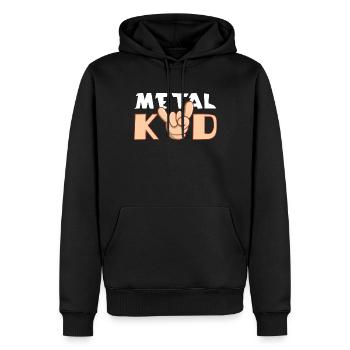 Rock Sign Rocker Hand Metal Kid Music Lover - Männer Premium Bio Hoodie - Schwarz - Vorne - Nico (187cm)