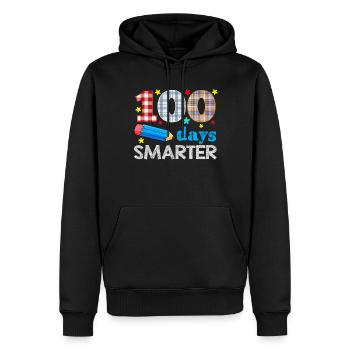 Plaid 100th Day Smarter 100 Days Of School - Männer Premium Bio Hoodie - Schwarz - Vorne - Nico (187cm)