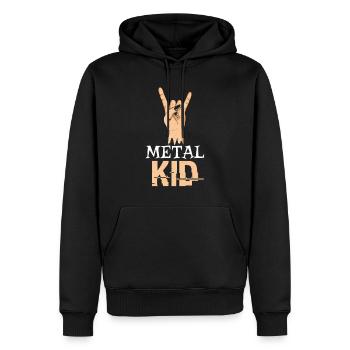 Rock Hand Music Lover Guitarist Rocker Metal Kid - Männer Premium Bio Hoodie - Schwarz - Vorne - Nico (187cm)