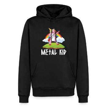 Guitar Metal Kid Music Heavy Rock Dab Unicorn - Männer Premium Bio Hoodie - Schwarz - Vorne - Nico (187cm)