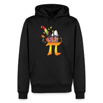 Licorne mignonne Mars Math Vacances Mathématiques Pi - Sweat à capuche Premium bio Homme - noir - Devant - Nico (187cm)