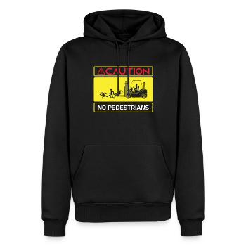 Attention Conducteur de chariot élévateur Conducteur de chariot élévateur - Sweat à capuche Premium bio Homme - noir - Devant - Nico (187cm)