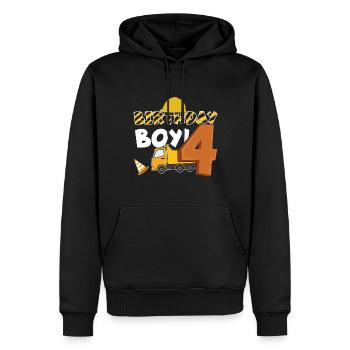 4 ans Enfants Camionneur Chauffeur - Sweat à capuche Premium bio Homme - noir - Devant - Nico (187cm)