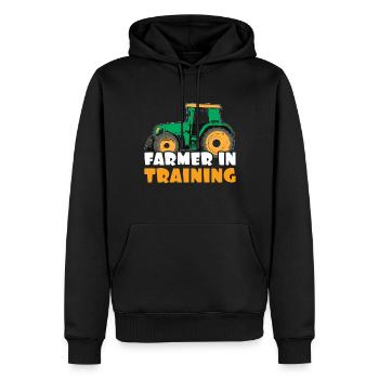 Landwirt in Ausbildung Traktor LKW Rancher Farm - Männer Premium Bio Hoodie - Schwarz - Vorne - Nico (187cm)