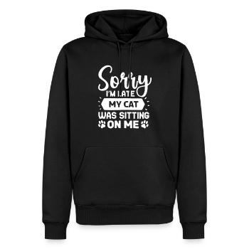 Delay Cat Cat Lovers Surprise Fun - Men’s Premium Organic Hoodie - black - Front - Nico (187cm)