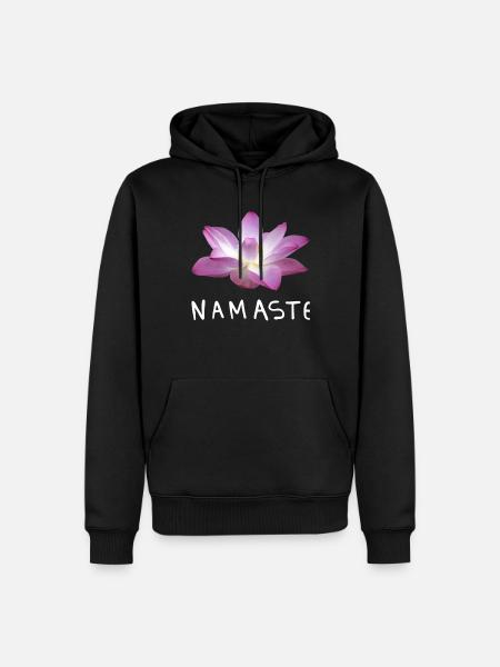 Yoga Damen Herren Fitness Spiritualität Meditation - Männer Premium Bio Hoodie - Schwarz