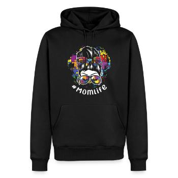 Mama Mama Puzzle Autismus Bewusstsein - Männer Premium Bio Hoodie - Schwarz - Vorne - Nico (187cm)