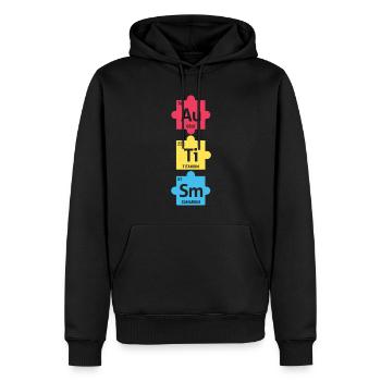 Periodensystem Buntes Puzzle Autismus Bewusstsein - Männer Premium Bio Hoodie - Schwarz - Vorne - Nico (187cm)