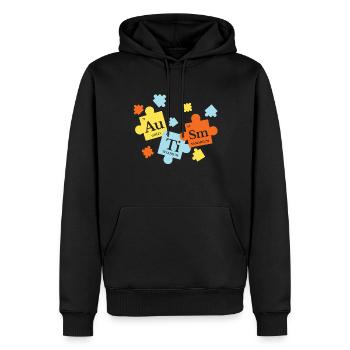 Periodensystem Elemente Puzzle Autismus Bewusstsein - Männer Premium Bio Hoodie - Schwarz - Vorne - Nico (187cm)