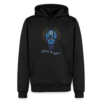 Akzeptanz April Blau für Autismus Bewusstseinsmonat - Männer Premium Bio Hoodie - Schwarz - Vorne - Nico (187cm)