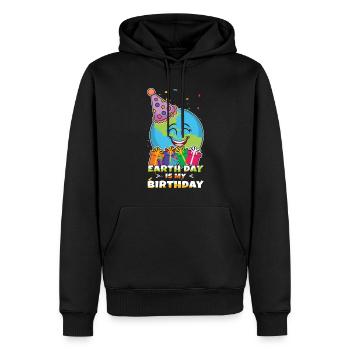Protéger les océans Jour de la Terre aussi ma naissance - Sweat à capuche Premium bio Homme - noir - Devant - Nico (187cm)