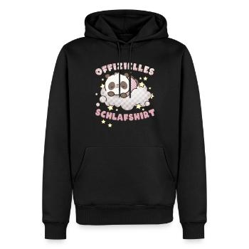 Offizielles Schlafshirt, schlafender Panda - Männer Premium Bio Hoodie - Schwarz - Vorne - Nico (187cm)