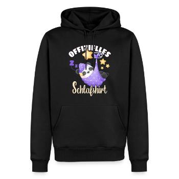 Offizielles Schlafshirt, schlafender Panda - Männer Premium Bio Hoodie - Schwarz - Vorne - Nico (187cm)