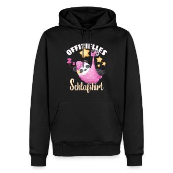 Offizielles Schlafshirt, schlafender Panda - Männer Premium Bio Hoodie - Schwarz - Vorne - Nico (187cm)