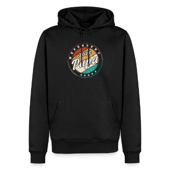Befördert zum Papa, Baby Geburt Papa - Männer Premium Bio Hoodie - Schwarz - Vorne - Nico (187cm)