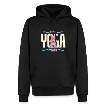 Yoga, Meditation, Chakra, Namaste, Geschenkidee - Männer Premium Bio Hoodie - Schwarz - Vorne - Nico (187cm)