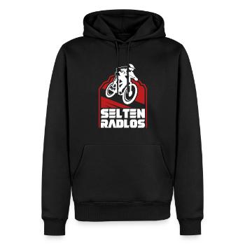 Coole Fahrrad und Mountainbike Geschenke MTB - Männer Premium Bio Hoodie - Schwarz - Vorne - Nico (187cm)