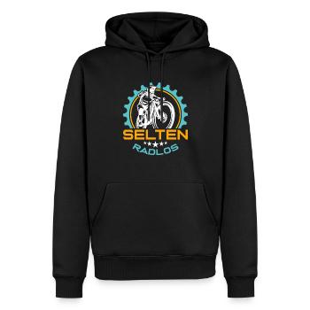 Coole Fahrrad und Mountainbike Geschenke MTB - Männer Premium Bio Hoodie - Schwarz - Vorne - Nico (187cm)