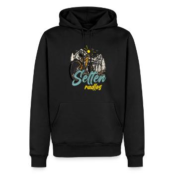 Coole Fahrrad und Mountainbike Geschenke MTB - Männer Premium Bio Hoodie - Schwarz - Vorne - Nico (187cm)