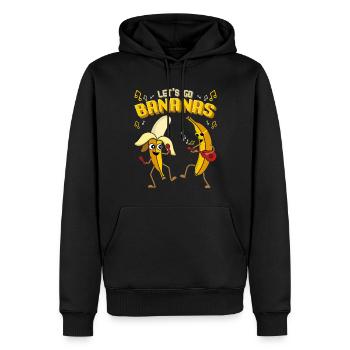 Tanzen Singen Lustige Banane Meme Lass uns gehen Banane - Männer Premium Bio Hoodie - Schwarz - Vorne - Nico (187cm)
