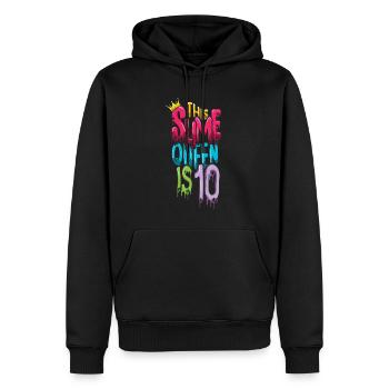 Fille Age 10 ans Kid Slime Lover Slime Art - Sweat à capuche Premium bio Homme - noir - Devant - Nico (187cm)