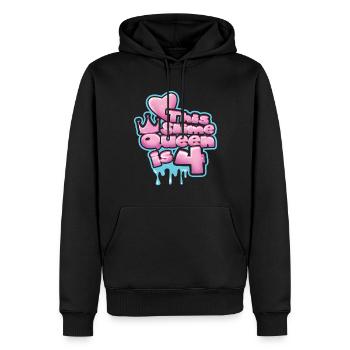 Enfants Slime Lover Kid Slime Girl Age 4 Slime Art - Sweat à capuche Premium bio Homme - noir - Devant - Nico (187cm)