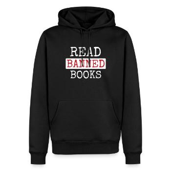 Lesen Verbotene Buchunterstützung Buchliebhaber Leser Lesen - Männer Premium Bio Hoodie - Schwarz - Vorne - Nico (187cm)