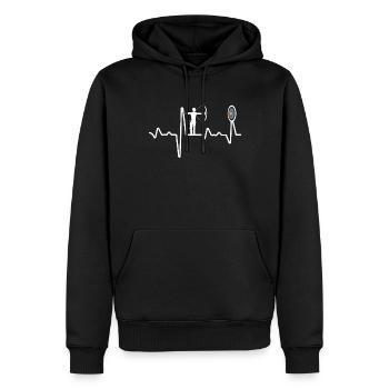 Outdoor-Jagd Bogenschütze Bogenschießen Herzschlag Bogenpfeil - Männer Premium Bio Hoodie - Schwarz - Vorne - Nico (187cm)