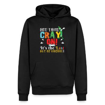 Couleur Bonne journée d’été de classe rejetée - Sweat à capuche Premium bio Homme - noir - Devant - Nico (187cm)